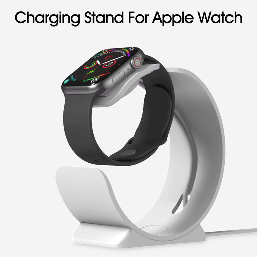 Ladestation aus Kunststoff für Apple Watch Modelle 1 bis 9, SE, Ultra und Ultra 2 in Weiß - Bild 2