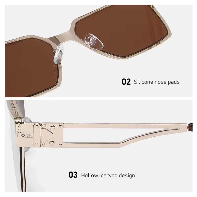 KENBO Sonnenbrille, Vollrand, Square, Metall, Unisex - Bild 3