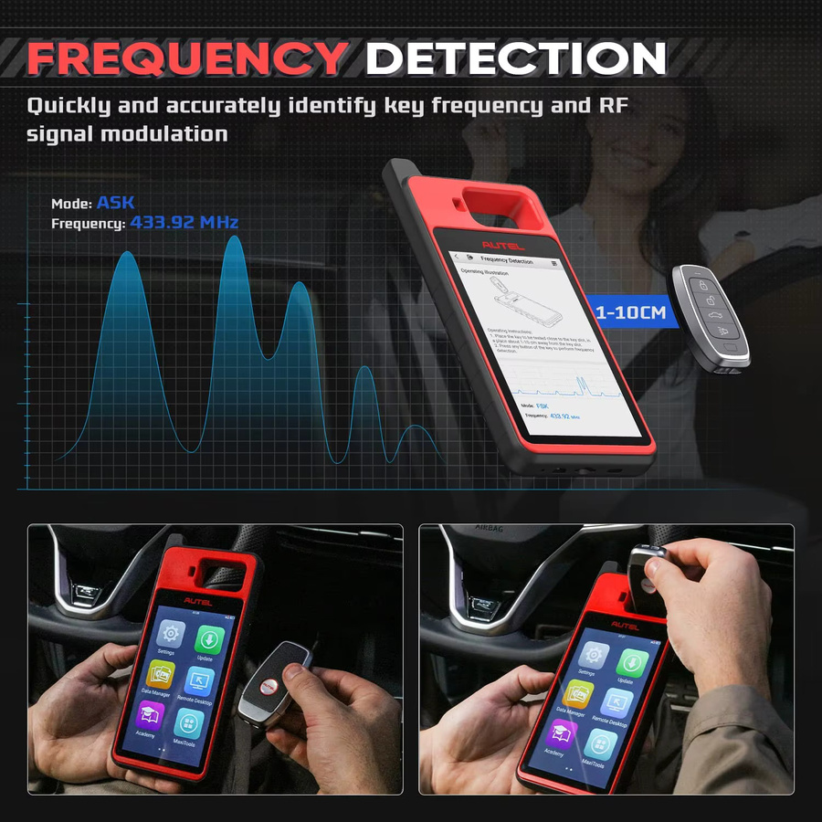 Autel MaxiIM KM100 Schlüsselanhänger-Programmiergerät mit 2 Stück Autel IKEY für schnelle Schlüsselgenerierung und OBD IMMO Schlüsselerkennung - Bild 4
