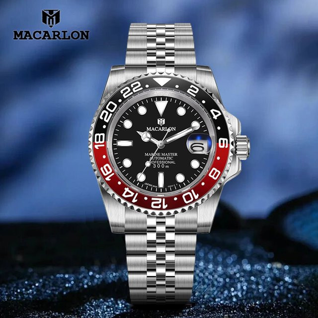 MACARLON Design Automatikuhr, Edelstahl, Saphirglas, Herren - Bild 1