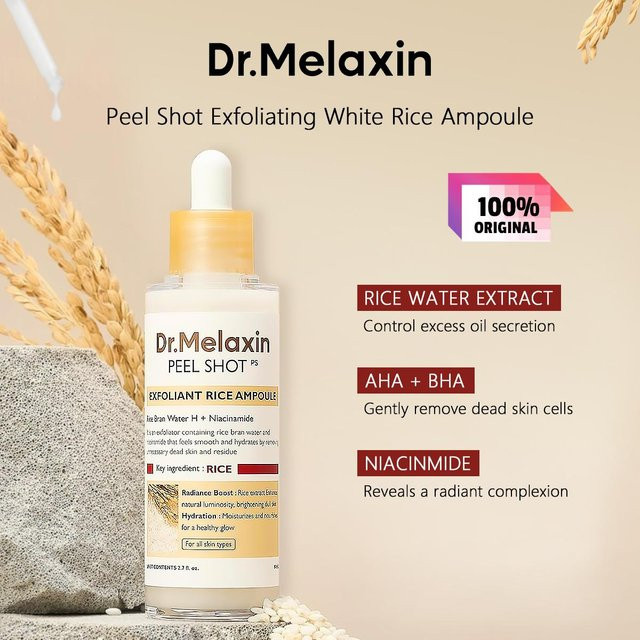 Dr.Melaxin Peel Shot Exfolierende Weisser Reis Ampoule Serum, 80 ml - Bild 1