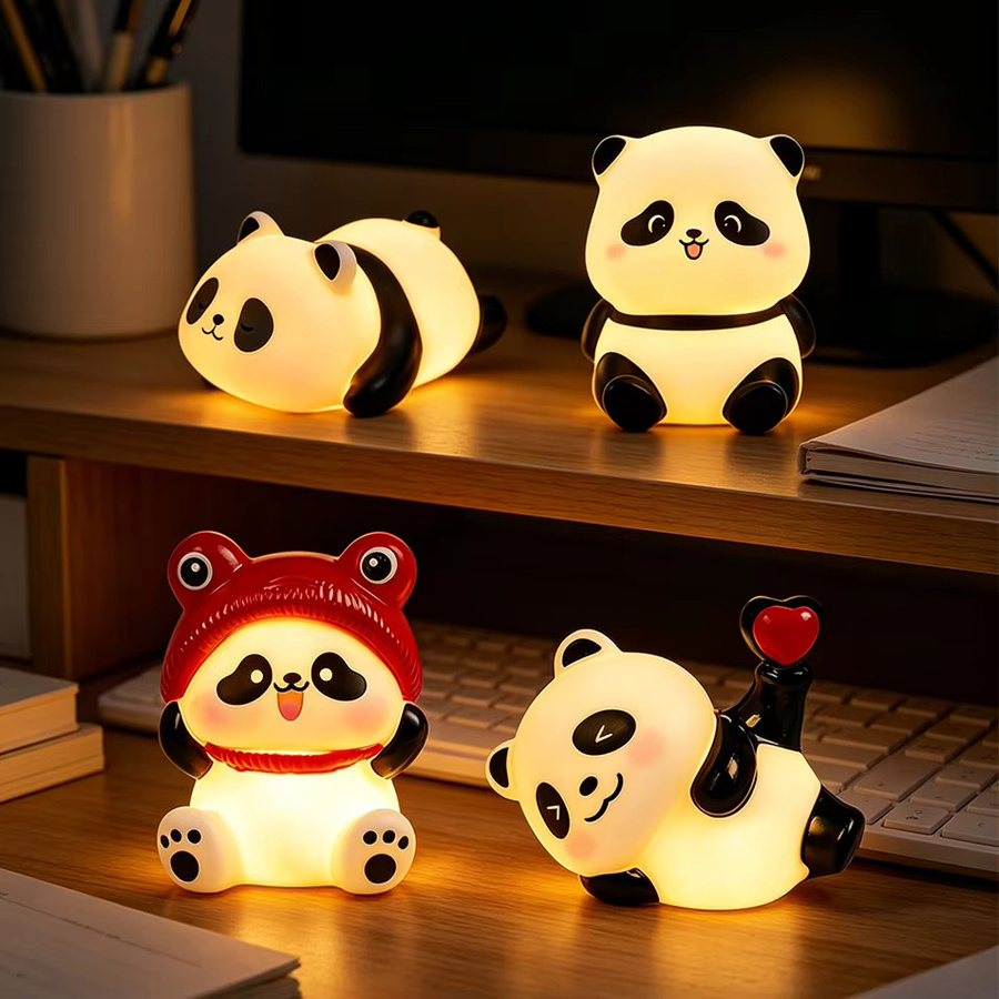 Bandai Panda LED-Nachtlampe in Weiß mit warmweißem Licht für Wohnzimmer und Nachttisch - Bild 5