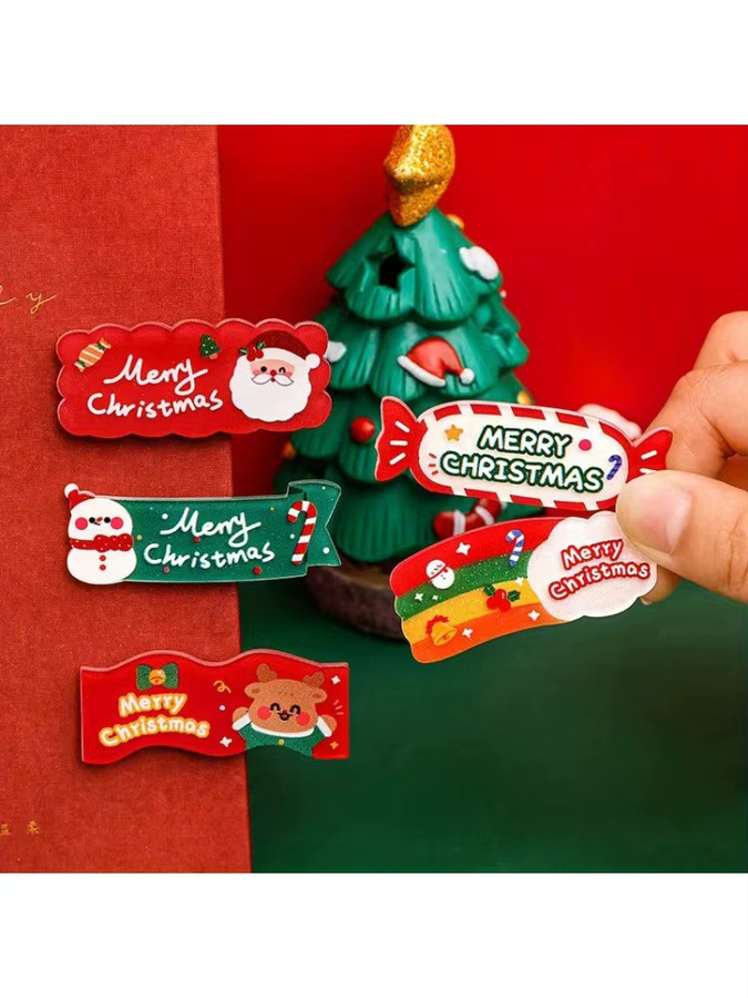 5 Stück Haarspangen, Weihnachtsmann-Rentier, Acryl, Kinder - Bild 5