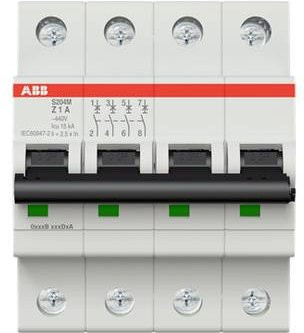 ABB S204M-Z1 Leitungsschutzschalter 1A 400V 2CDS274001R0218 - Bild 1