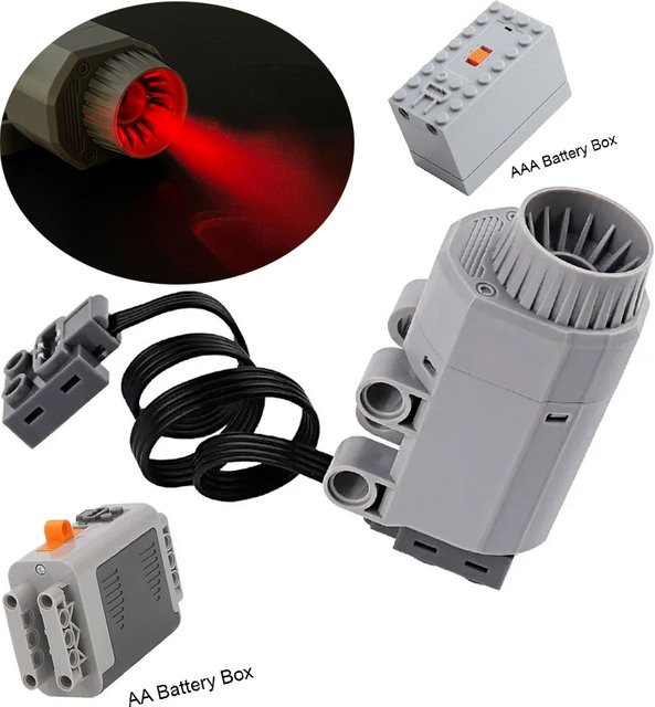 stemedu MOC Smoke Spray Auspuff-Kit – Elektrischer Rauchgenerator für Baustein-Sportwagen in Grau - Bild 1