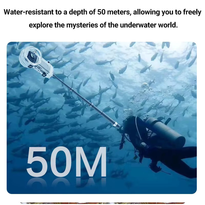 Insta360 X5 Unterwassergehäuse Wasserdichtes Tauchgehäuse mit Anti-Fog-Funktion für Action Cameras in Transparent - Bild 3