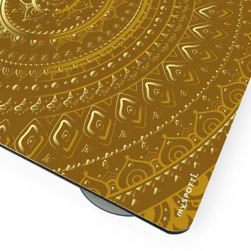 mySPOTTI Mini-Spritzschutz Mandala gold aus Aluverbund mit orientalischem Design, B/T/H: 41,0 x 59,0 cm - Bild 2