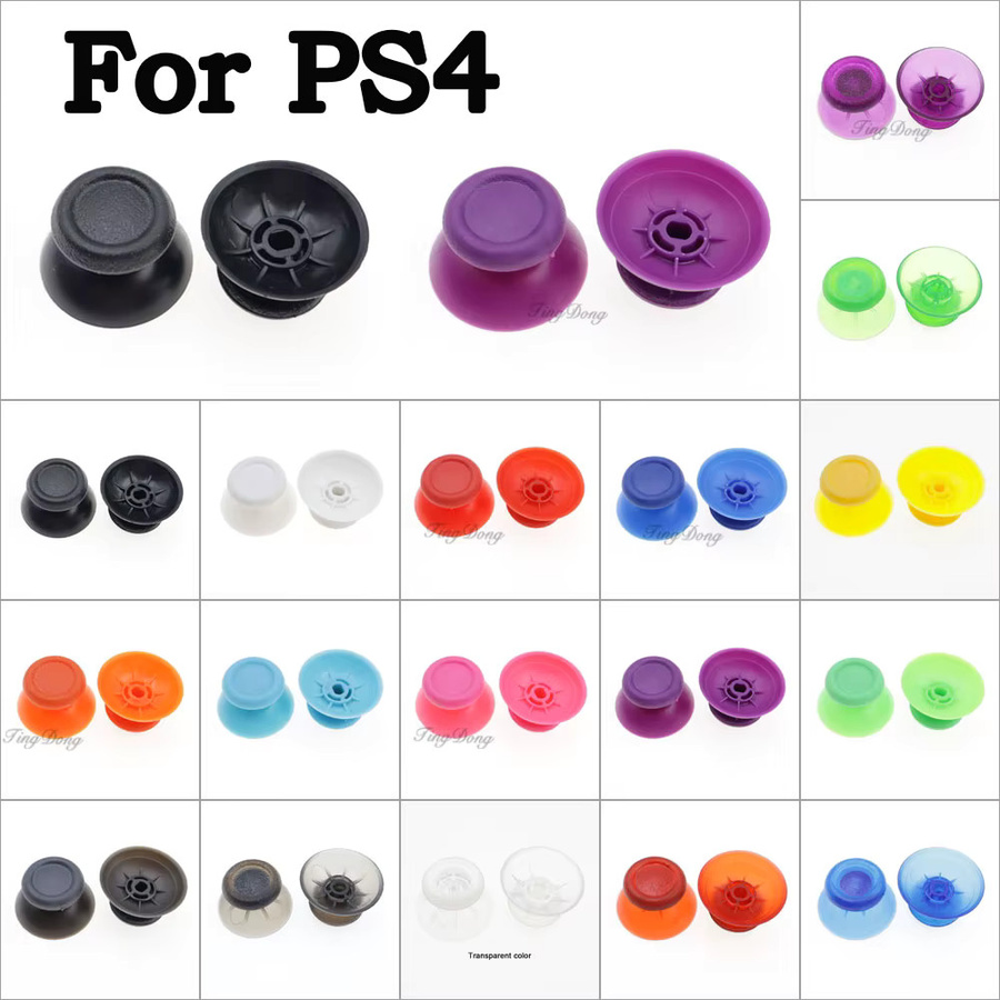 TingDong 10 Stück 3D-Analog-Joystick-Daumenstick-Abdeckungen in Schwarz für PS4 Pro Slim Controller - Bild 2
