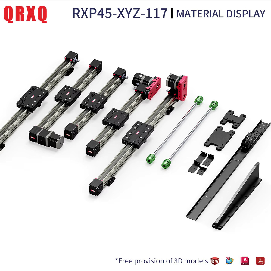 QRXQ RXP45XYZ-H Xyz Linearmodul Portal mit Gleitender Synchronriemen-Linearführung und Staubdichtem CNC-Portal - Bild 2