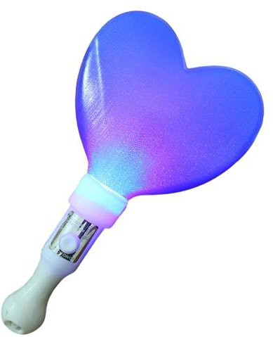 Vogue Wardrobe, Kurzer Knicklichtstab, mit herzförmigem mehrfarbigem LED-Licht, blau - Bild 1
