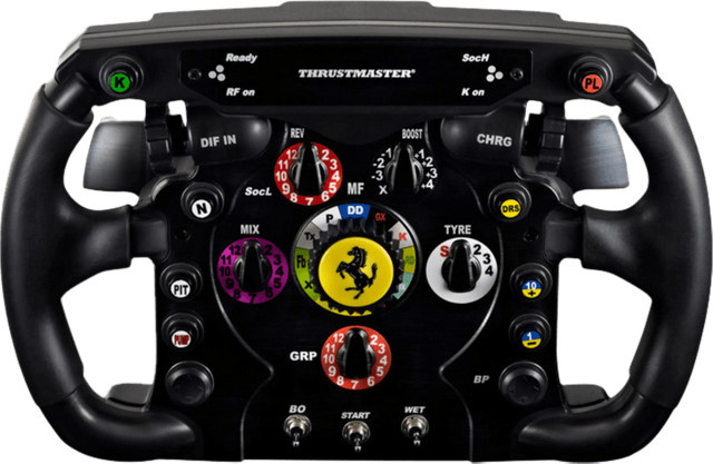 Thrustmaster Ferrari F1 Wheel Add-On Austausch-Lenkrad für PC und PlayStation in Schwarz und Silber - Bild 1