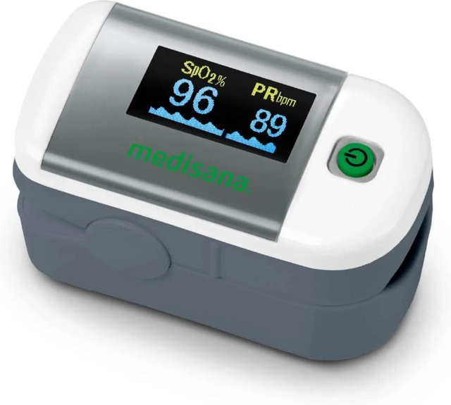 medisana PM 100 Pulsoximeter Fingeroximeter zur Messung der Sauerstoffsättigung in Weiß - Bild 1