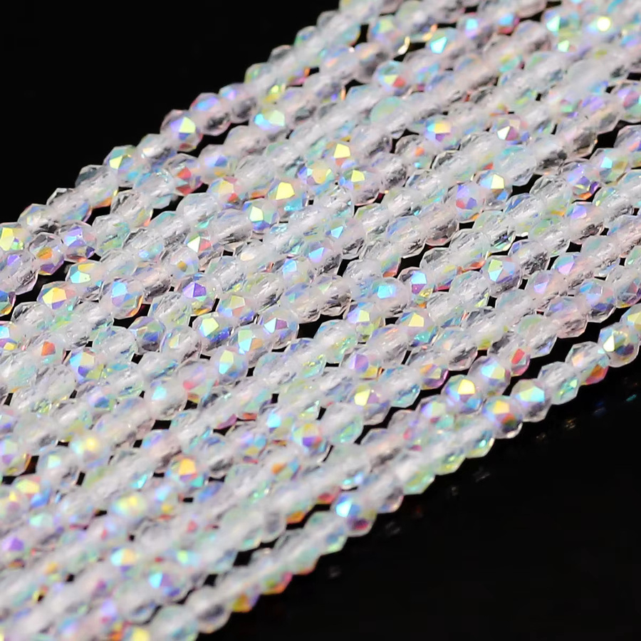 JHNBY Kristallglasperlen, 2,5 mm, AB-Finish, lose Perlen - Bild 4