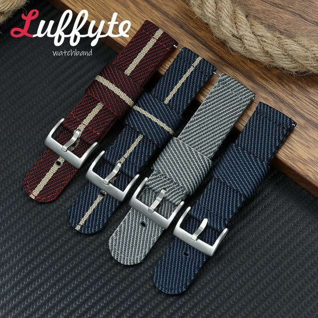 luffyte Uhrenarmband Nylon, Edelstahl Schnalle, Unisex - Bild 1