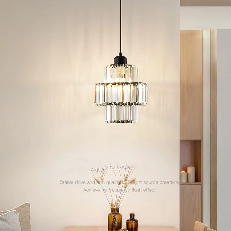 GreeLustr LED Kristall Pendelleuchte im nordischen Design für Schlafzimmer, Esszimmer und Küche, transparent - Bild 1