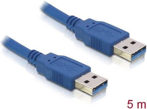 Delock USB-Kabel USB 3.2 Gen1 mit USB-A Stecker, Blau, 5,00 m - Bild 1