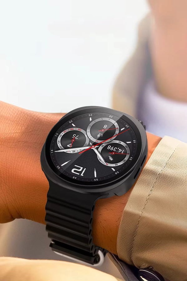 Samsung Uhrenzubehör, Schutzhülle mit gehärtetem Glas und PC-Abdeckung, Galaxy Watch 9 44 mm 40 mm, Schwarz - Bild 5