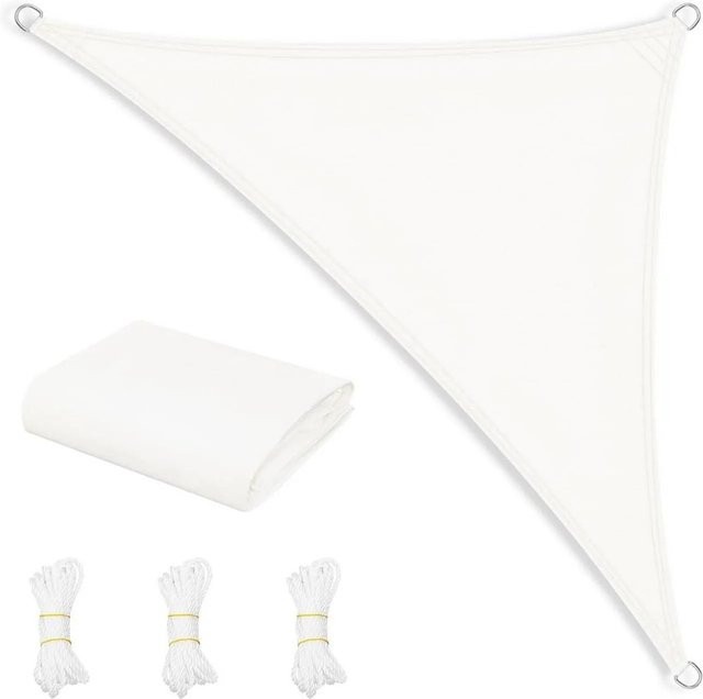 WOLTU Sonnensegel aus Polyester mit UV-Schutz in Creme, B/T/H: 5 x 5 x 7 m - Bild 1