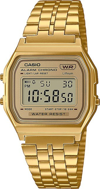 Casio Digitaluhr, Quarz, Edelstahl, Gold, 33 mm, Unisex - Bild 1