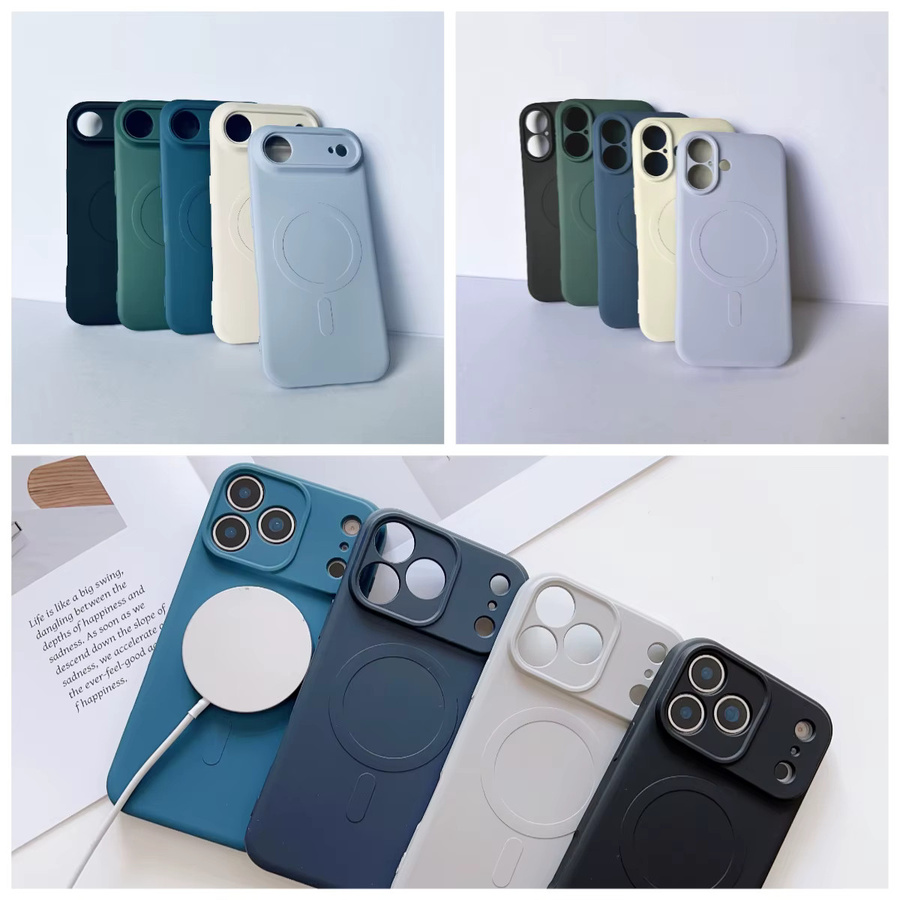 Panbon MagSafe Magnetische Kabellose Ladehülle für iPhone 17 Pro Max aus Soft TPU Silikon in Grün und Lila - Bild 3