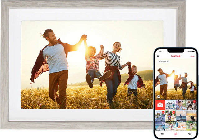 Rollei Smart Frame WiFi 10 Digitaler Bilderrahmen in Holzoptik Fichte, Braun oder Weiß - Bild 1