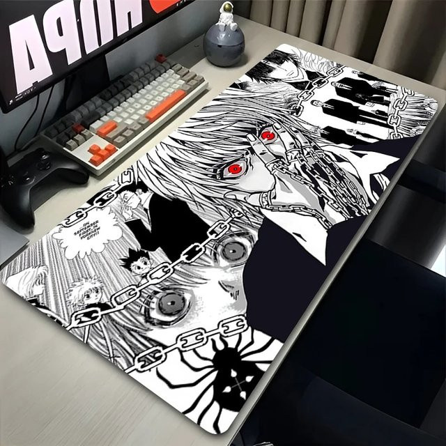 Potdemiel Mauspad Japan Anime H-hunter Kurapika in Schwarz und Weiß - Bild 1
