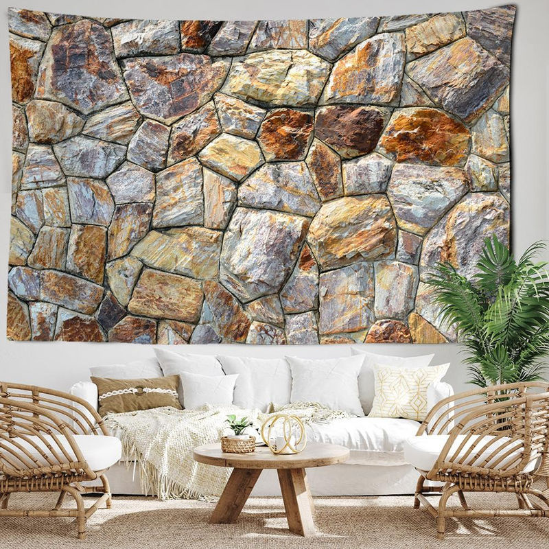 Super Six Wandteppich mit Landschafts- und Engel-Motiv im Bohemian-Stil, mehrfarbig, B: 95 cm, H: 73 cm - Bild 2
