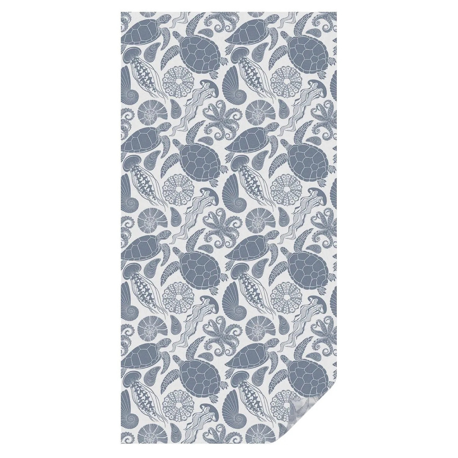Tulup Fensterfolie Meeresleben Milchglasfolie mit Sichtschutz, Blau, Breite: 50 cm, Höhe: 100 cm - Bild 2
