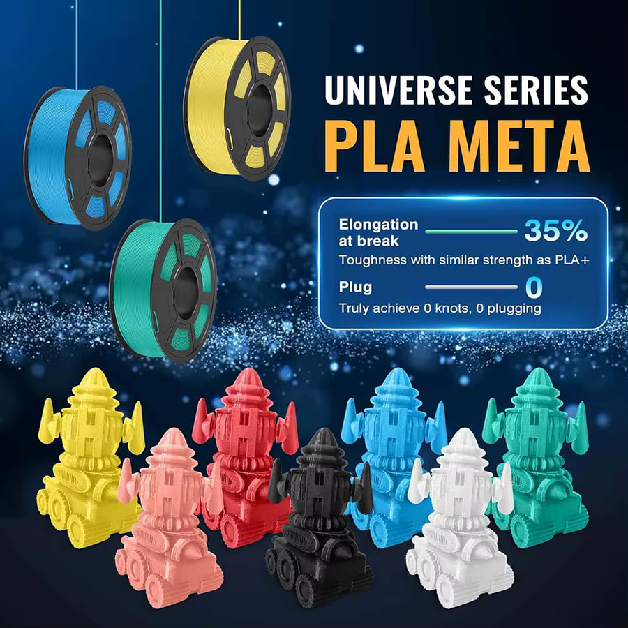 JAYO PLA Meta Filament Set, 10 Rollen, Weiß, Durchmesser: 1,75 mm, für FDM 3D Drucker - Bild 6