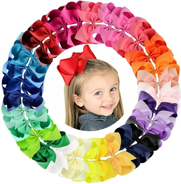 BABY BOWS Haarspangen mit Ripsband, 10 Stück, für Kinder und Mädchen - Bild 1