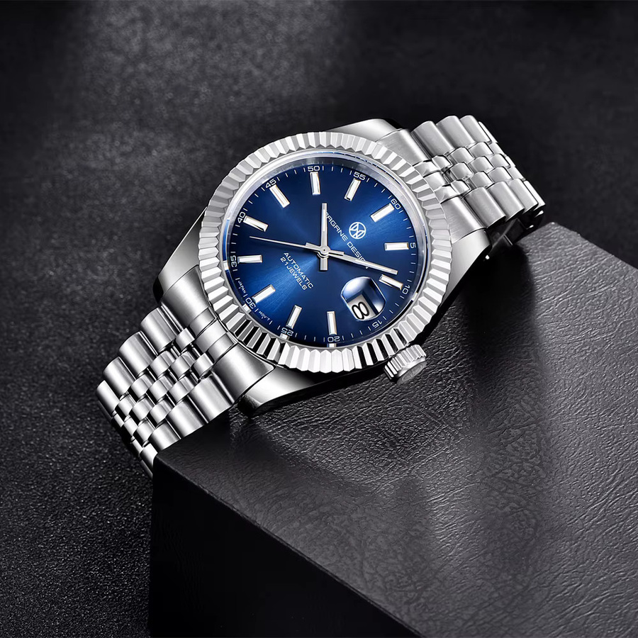 PAGRNE DESIGN Armbanduhr, Automatik, Edelstahl, Weiß, Herren - Bild 5