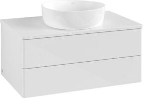 V&B Waschtischunterschrank Antao mit Beleuchtung in Weiß lackiert, B/T/H: 80 x 36 x 50 cm - Bild 1