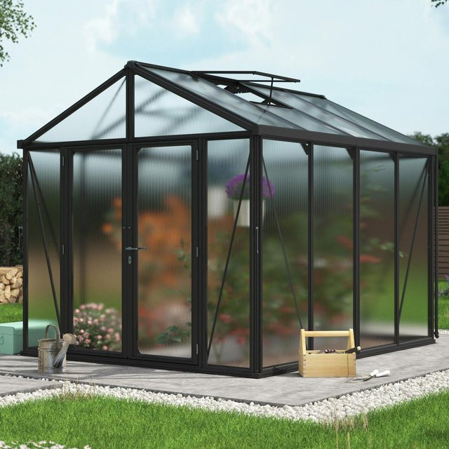 Vitavia Gewächshaus Zeus Comfort 8100 in Schwarz mit 10 mm HKP und 8,1 m² Fläche - Bild 1
