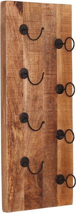 SIT Wand-Weinregal RUSTIC aus Mango-Holz in Braun und Schwarz im Shabby-Chic-Design - Bild 2