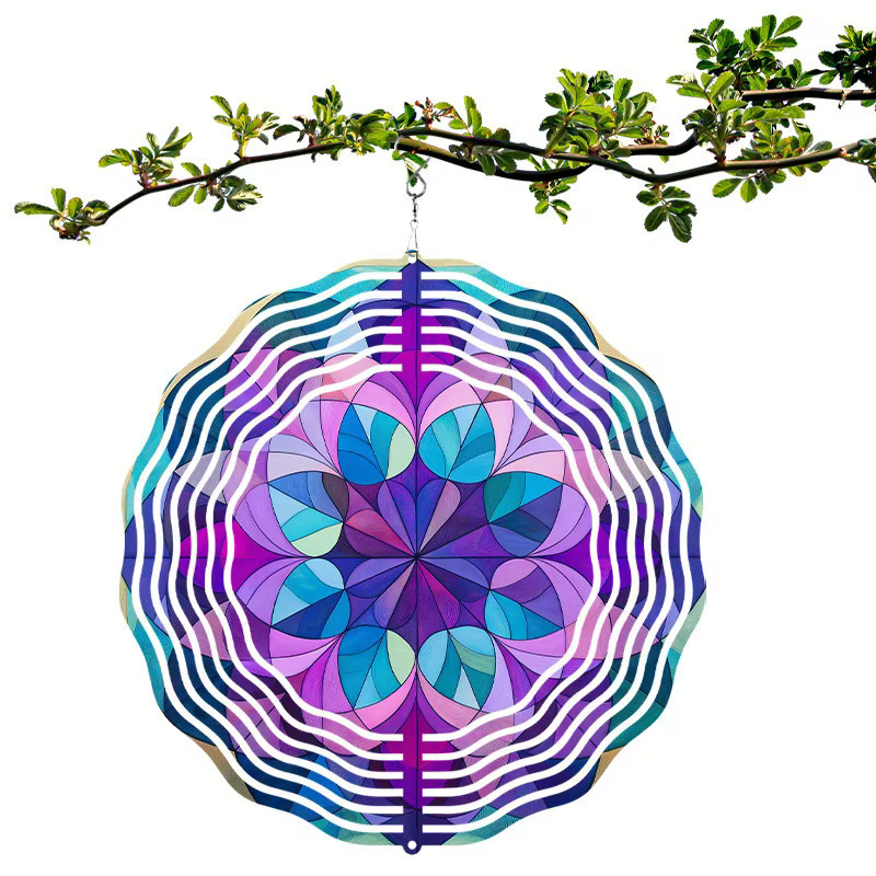VISTA Metall-Windspinner in Multicolour mit geometrischem Design und 360 Grad Rotation, Durchmesser: 25,4 cm - Bild 2