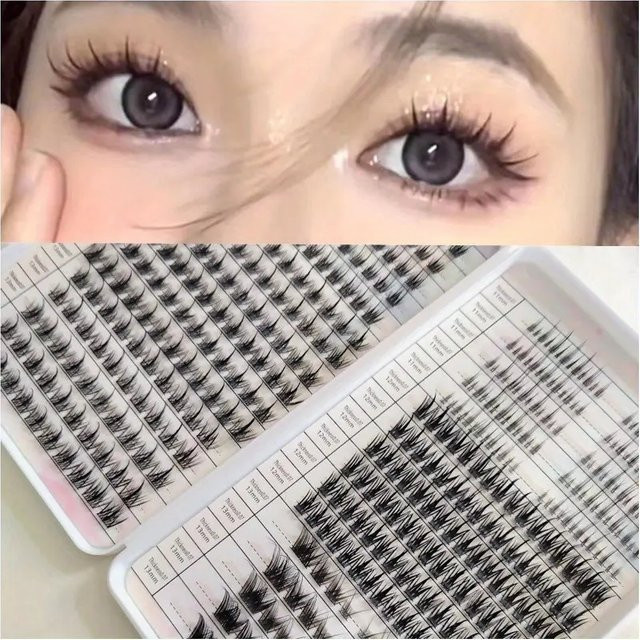 LIMEIKAI Wimpernverlängerung, Cat-Eye-Mix, Black, Unisex - Bild 1