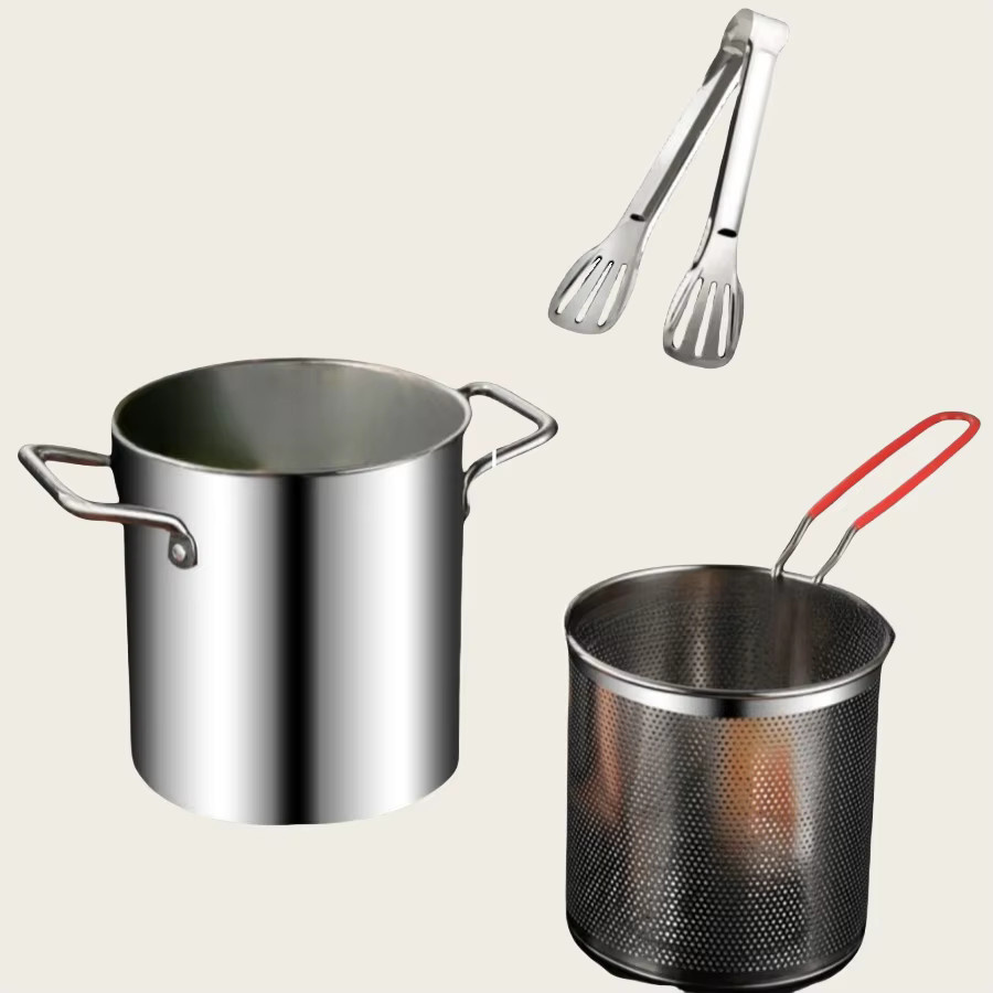BAIJL Mini-Gas-Topf aus Edelstahl in Silber mit Filtersieb im japanischen Stil - Bild 4