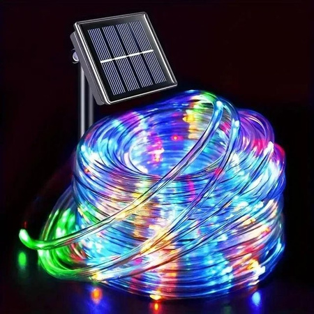 LIUXING Solar-LED-Lichterkette Outdoor Wasserdicht RGB Bunt mit 200 LEDs und 22m Länge