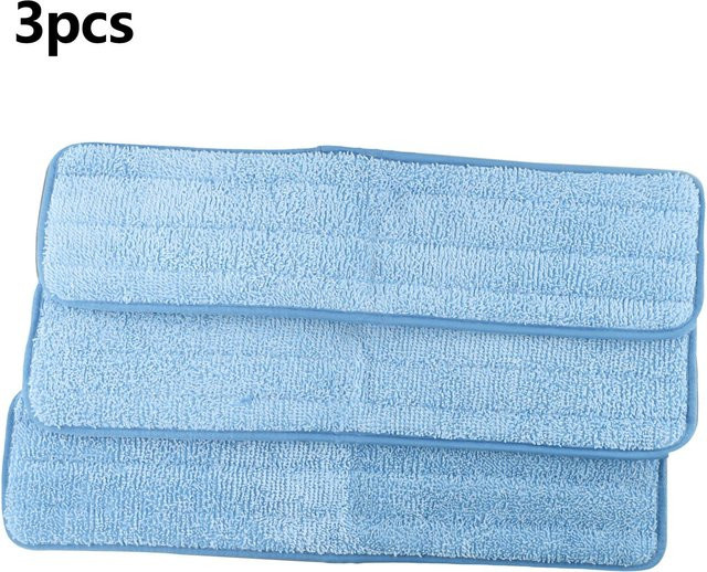 3er-Set Rubbermaid Kommerzielles Mikrofaser Nasspad Q411 Mopp-Refill, Blau, Breite: 45,72 cm - Bild 1