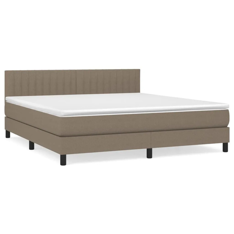 vidaXL Boxspringbett mit Matratze Hybrid-Design in Taupe, B/T: 160 x 200 cm - Bild 2