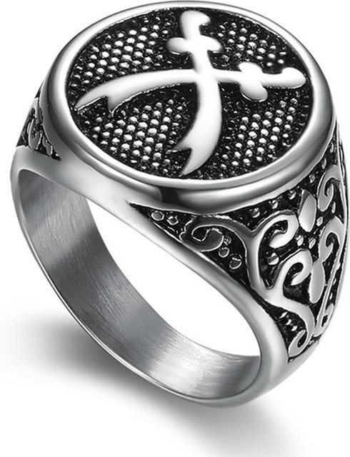 Herrenring Edelstahl, Silber, Zulfiqar, Herren - Bild 1