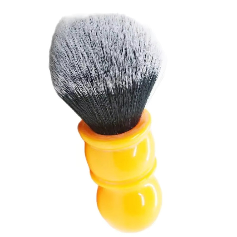 Yaqi Rasierpinsel, Tuxedo-Knoten, 24mm, Synthetikborsten, Orange Griff - Bild 2