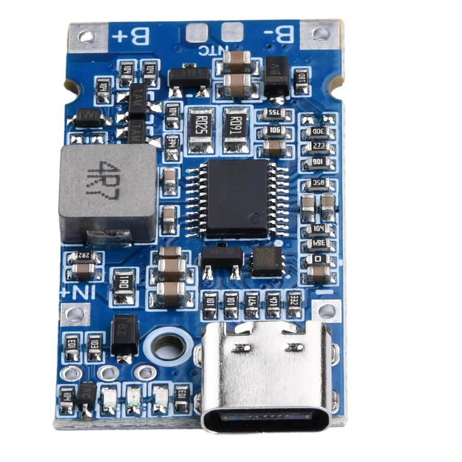 diymore Multi-Cell Step-Up Buck Schnelllade-Lademodul mit USB-C für 18650 Lithium-Batterien (2S 3S 4S), Blau - Bild 3