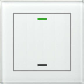MDT technologies Glastaster II Light 1-fach RGBW in Weiß mit Glasoberfläche BE-GTL1TW.01 - Bild 1