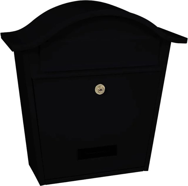 Wandbriefkasten Tatifan von PROREGAL aus verzinktem Stahl in Schwarz, H x B x T: 37 x 36,2 x 13,35 cm, Einwurföffnung 24 x 4 cm - Bild 1