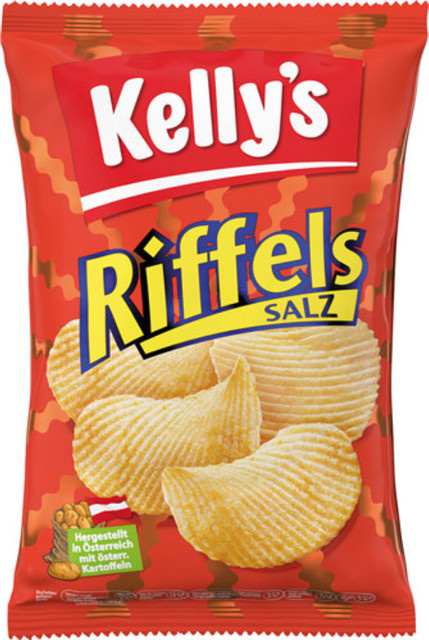 Kelly's Riffels Salz Chips 130 g - Bild 1
