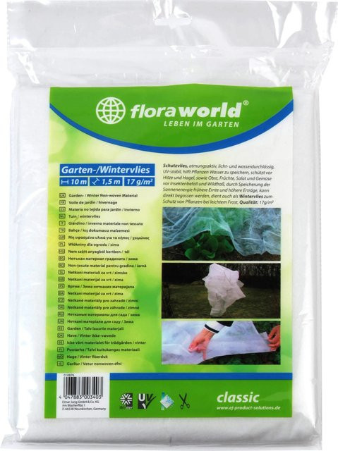 Floraworld Garten- und Wintervlies zum Schutz vor Insekten, Breite: 150 cm, Länge: 1000 cm - Bild 1