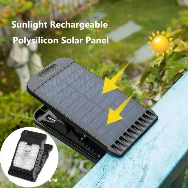 YJMP Super Lighting Solar-LED-Außenleuchten mit Bewegungssensor in Schwarz - Bild 1