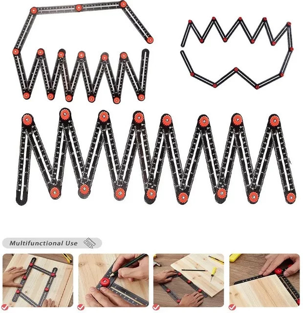 Multifunktionales Winkel-Lineal aus Aluminiumlegierung für DIY-Messungen und Winkelbestimmung - Bild 1