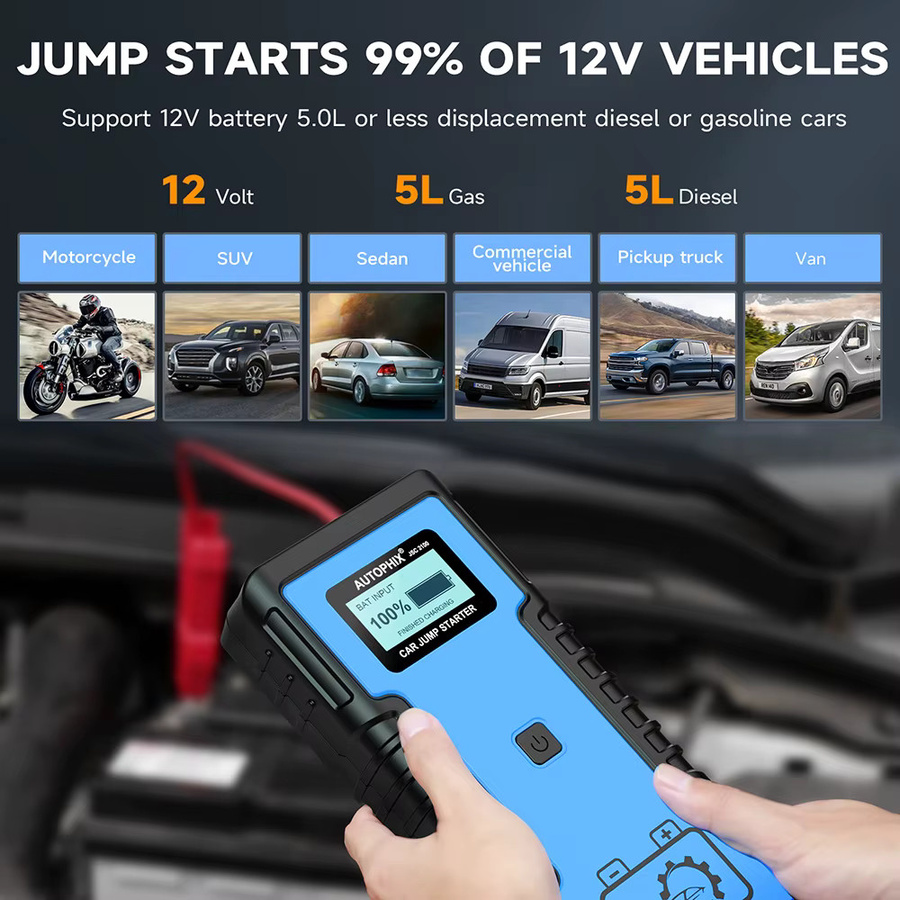 AUTOPHIX JSC2100 Superkondensator Auto-Starthilfe 1000A für 12V 5.0L ohne Lithium mit 5-Minuten-Schnellladung für Extremwetter - Bild 4